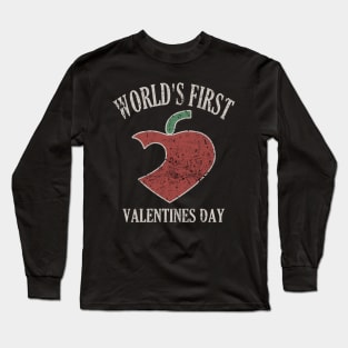 Funny Vintage World's First Valentines Day Long Sleeve T-Shirt